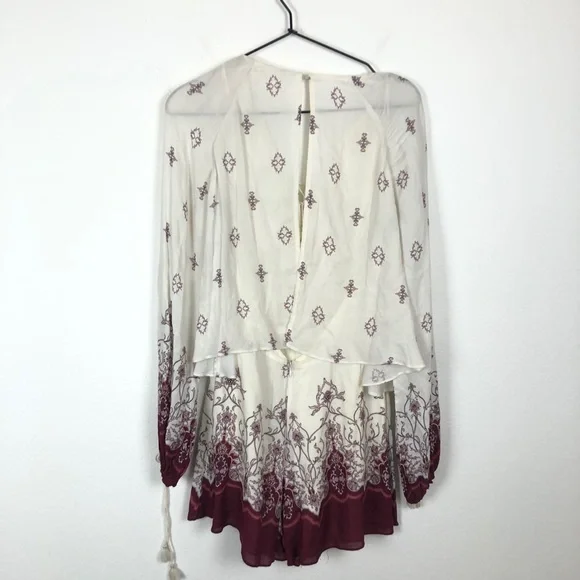 Revolve The Jetset Diaries Bohemian Printed Long Sleeve Romper Size Small - Picture 9 of 12